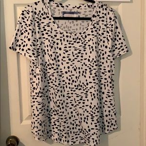 Eluminary white with black spots forever T large